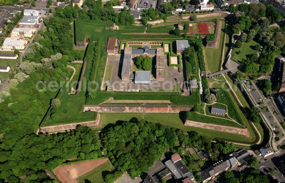 Aerial image Jülich - Citadel of the fortress Jülich, a fortification in the state of North Rhine-Westphalia