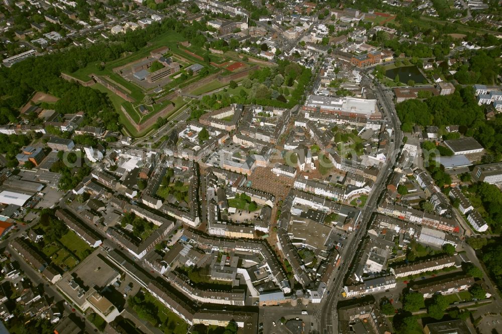 Aerial photograph Jülich - Citadel of the fortress Jülich, a fortification in the state of North Rhine-Westphalia