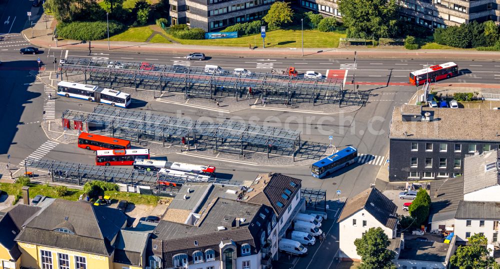 Aerial photograph Velbert - Central Bus Station for Public Transpor in Velbert in the state North Rhine-Westphalia, Germany