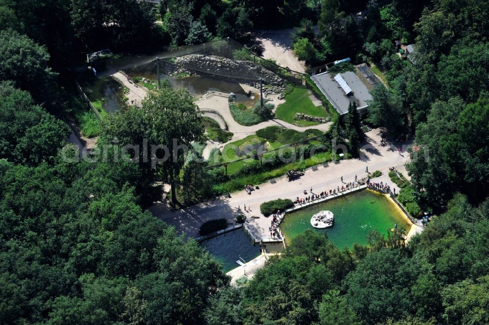 Rostock from above - View of the zoo Rostock in the state Mecklenburg-Western Pomerania