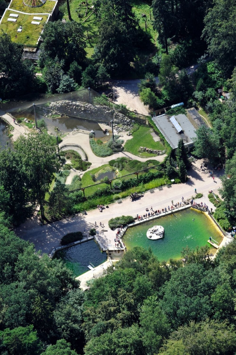 Rostock from the bird's eye view: View of the zoo Rostock in the state Mecklenburg-Western Pomerania