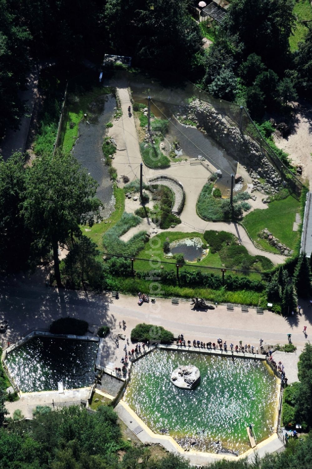 Aerial image Rostock - View of the zoo Rostock in the state Mecklenburg-Western Pomerania