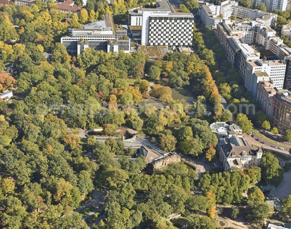 Aerial image Berlin - Zoo grounds on Hardenbergplatz in Berlin in Germany