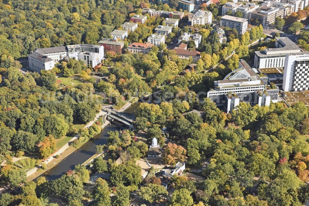 Aerial photograph Berlin - Zoo grounds on Hardenbergplatz in Berlin in Germany