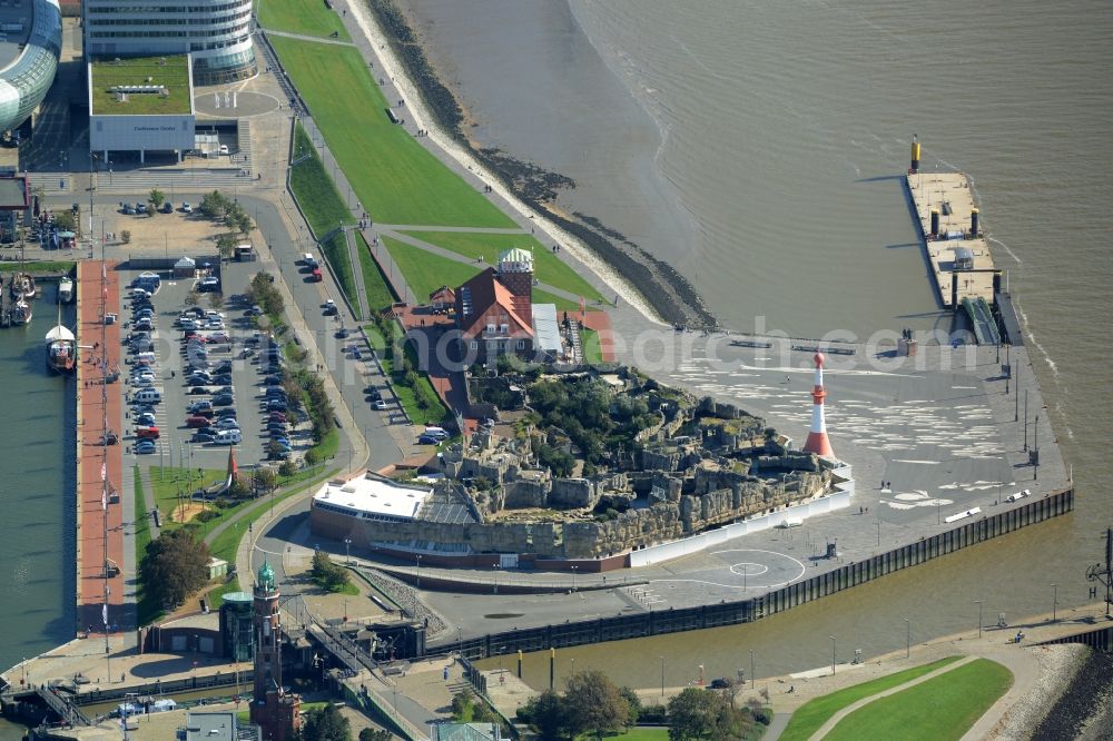 Aerial image Bremerhaven - Zoo grounds of the Zoo am Meer Bremerhaven in Bremerhaven in the state Bremen