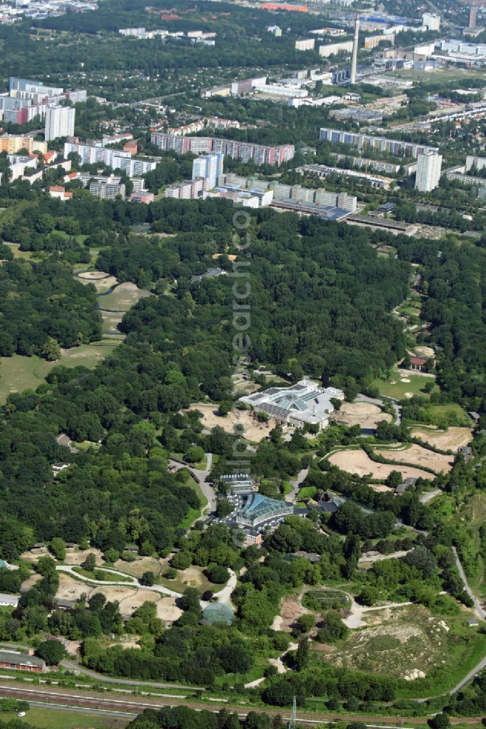 Berlin from the bird's eye view: Zoo grounds Friedrichsfelde destrict Lichtenberg in Berlin