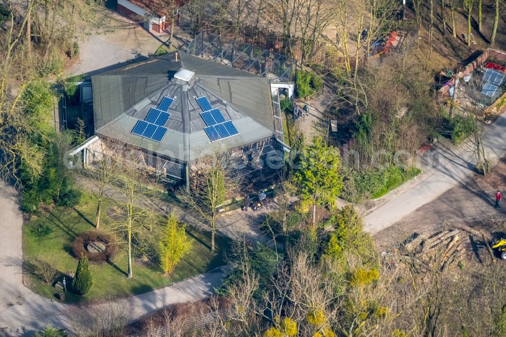 Aerial image Hamm - Zoo grounds on Gruenstrasse in Hamm in the state North Rhine-Westphalia