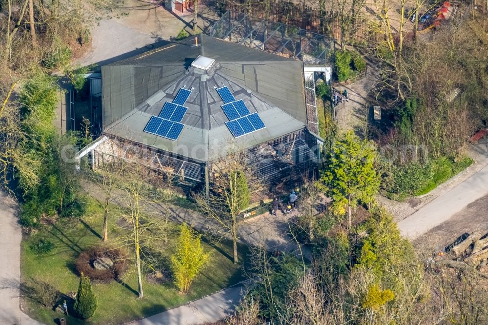 Aerial photograph Hamm - Zoo grounds on Gruenstrasse in Hamm in the state North Rhine-Westphalia