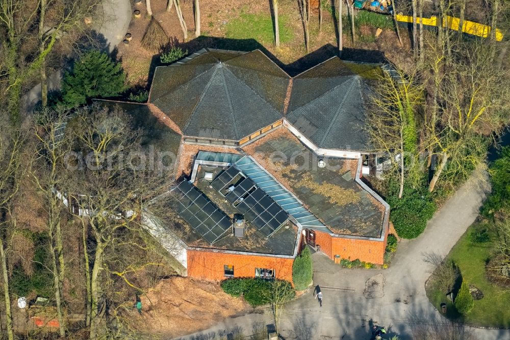 Hamm from above - Zoo grounds on Gruenstrasse in Hamm in the state North Rhine-Westphalia