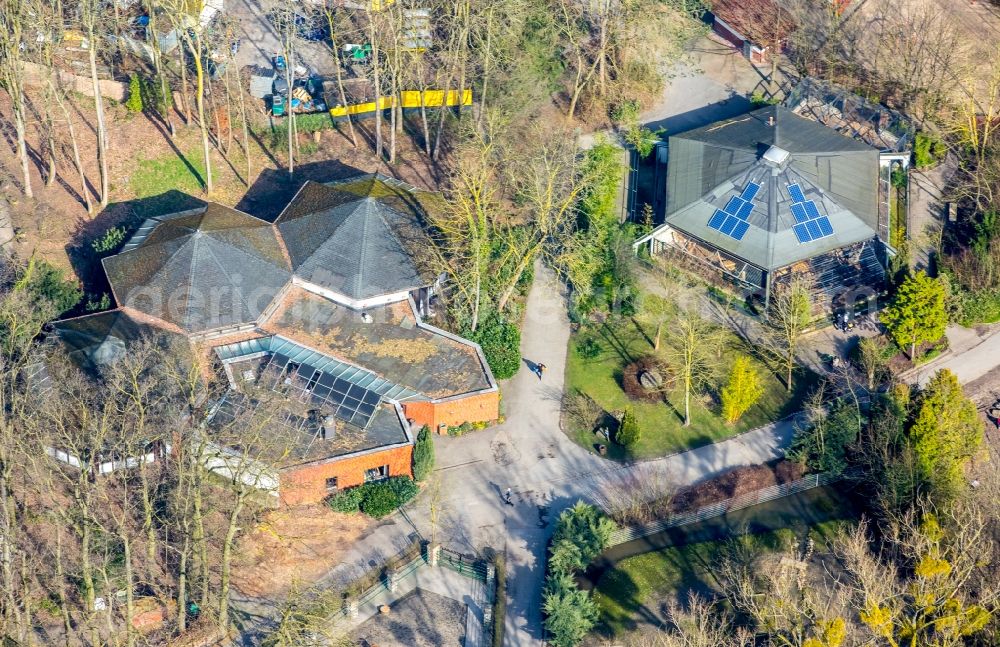 Aerial image Hamm - Zoo grounds on Gruenstrasse in Hamm in the state North Rhine-Westphalia