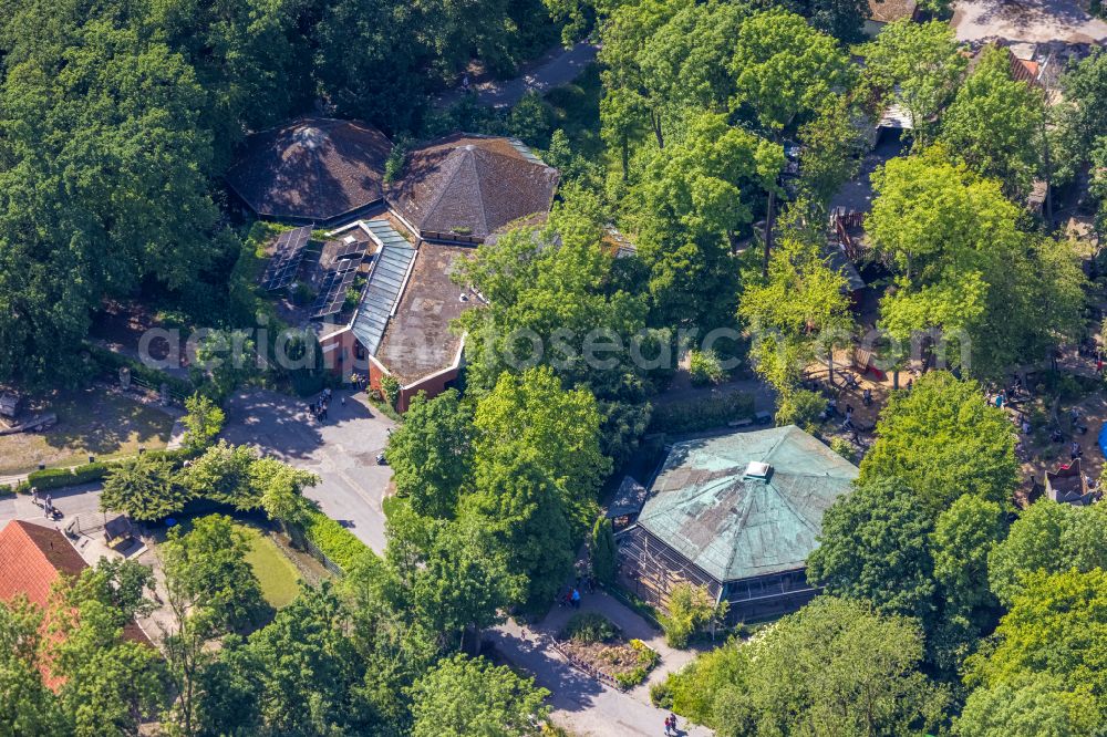 Hamm from above - Zoo grounds on Gruenstrasse in Hamm in the state North Rhine-Westphalia