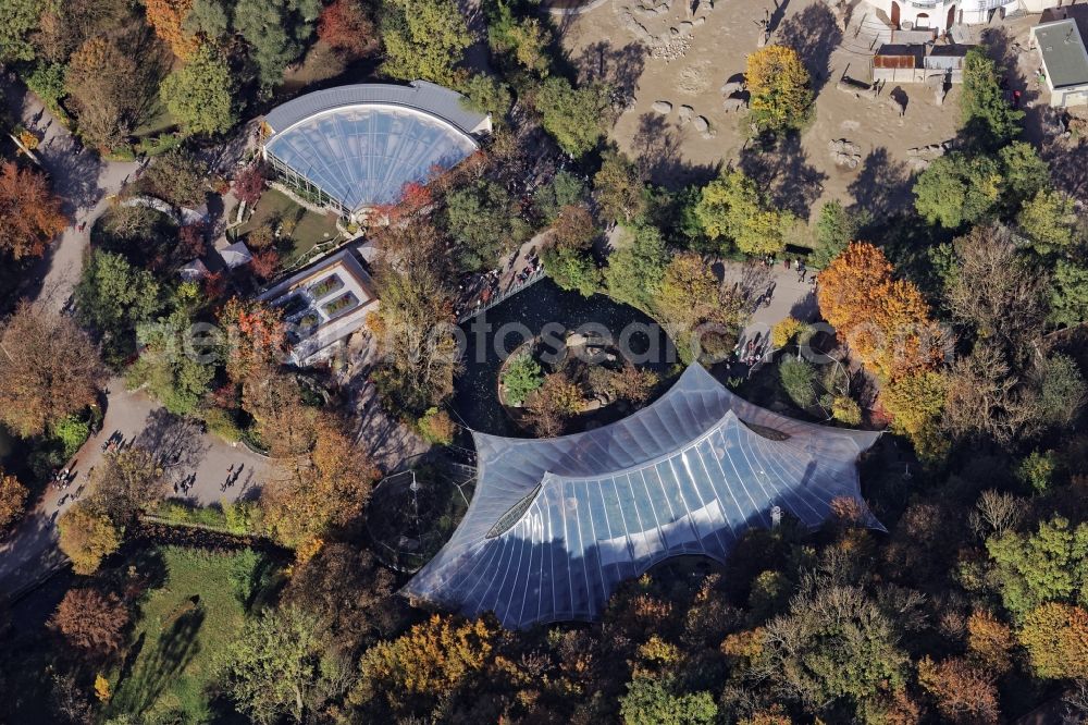 Aerial photograph München - Hellabrunn zoo grounds in Munich in the state Bavaria