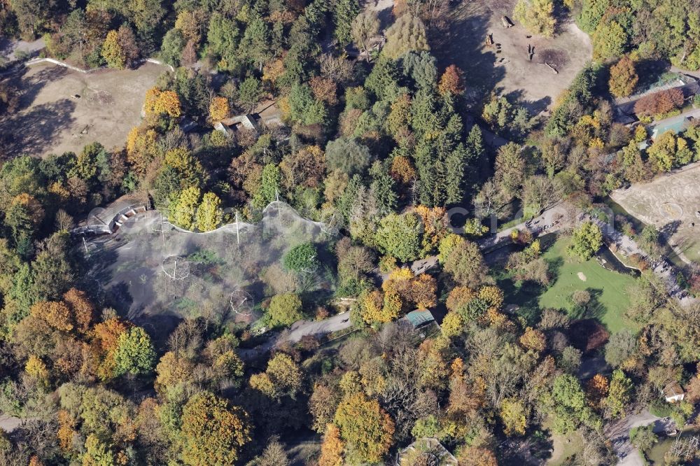 München from the bird's eye view: Hellabrunn zoo grounds in Munich in the state Bavaria