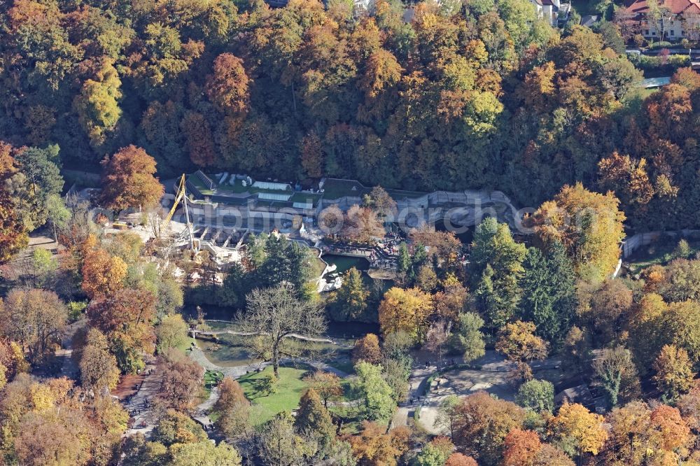 Aerial image München - Hellabrunn zoo grounds in Munich in the state Bavaria