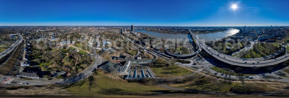 Köln from the bird's eye view: Zoo grounds on street Riehler Strasse in the district Riehl in Cologne in the state North Rhine-Westphalia, Germany