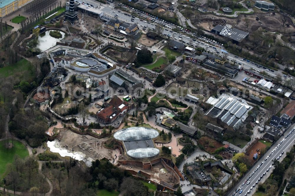 Aerial photograph Frederiksberg - Zoo grounds Zoo Kopenhagen Roskildevej in Frederiksberg in Region Hovedstaden, Denmark