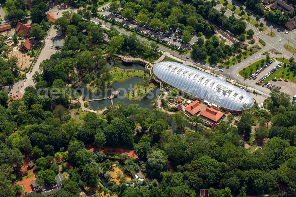 Gelsenkirchen from the bird's eye view: View of the ZOOM World of Experience in Gelsenkirchen in the state North Rhine-Westphalia