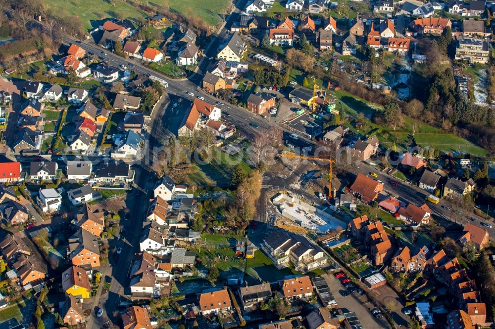 Aerial photograph Hamm - Two construction sites in Werlerstrasse in Hamm in the state North Rhine-Westphalia