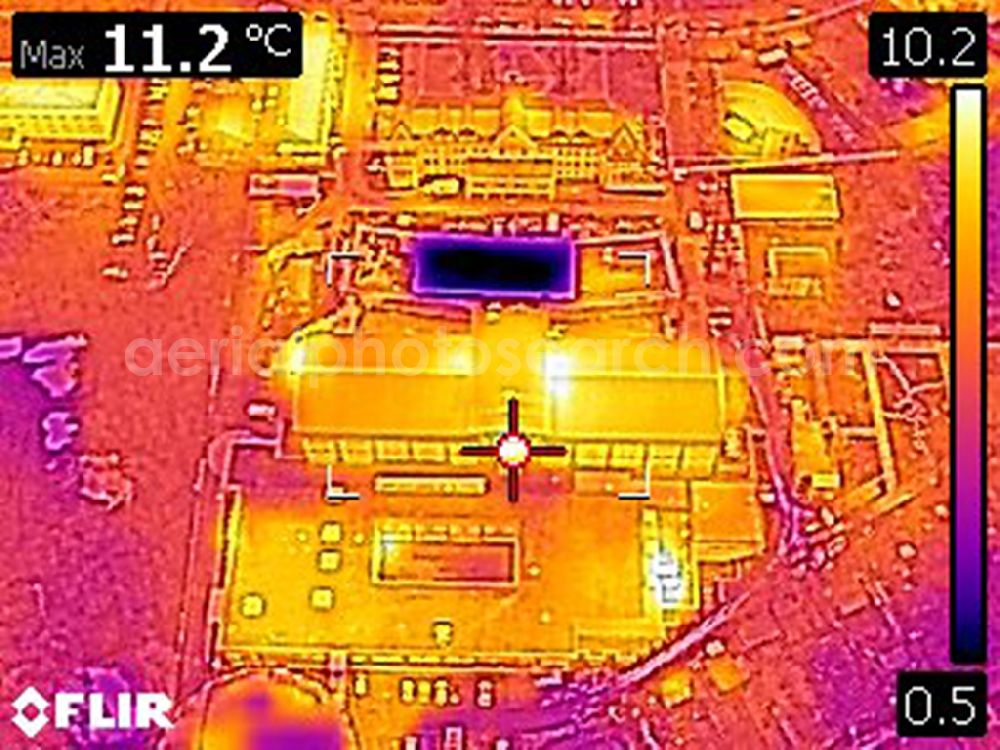 Infrared aerial photograph Bernau - Infrared aerial photograph of Construction site for a new extension to the hospital grounds Herzzentrum Brandenburg Ladeburger Strasse in Bernau in the state Brandenburg