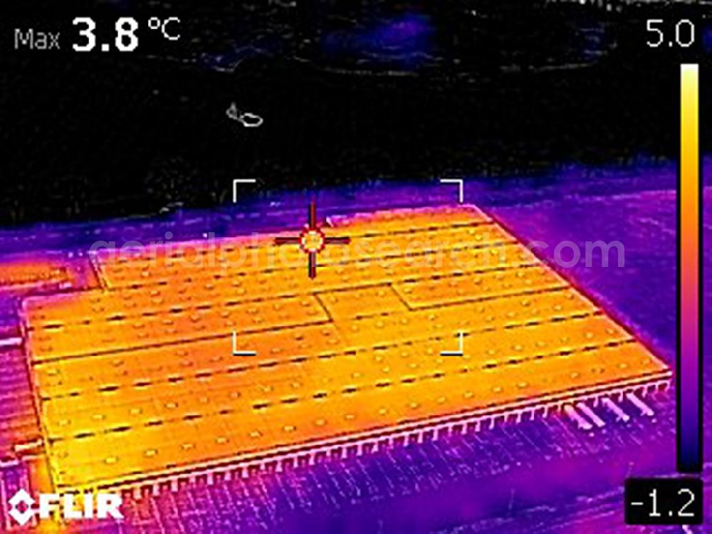 Infrared aerial photograph Werneuchen - Infrared aerial photograph of Building complex and grounds of the logistics center of ALDI GmbH & Co. Kommanditgesellschaft on Kastanienstrasse in the district Seefeld-Loehme in Werneuchen in the state Brandenburg, Germany