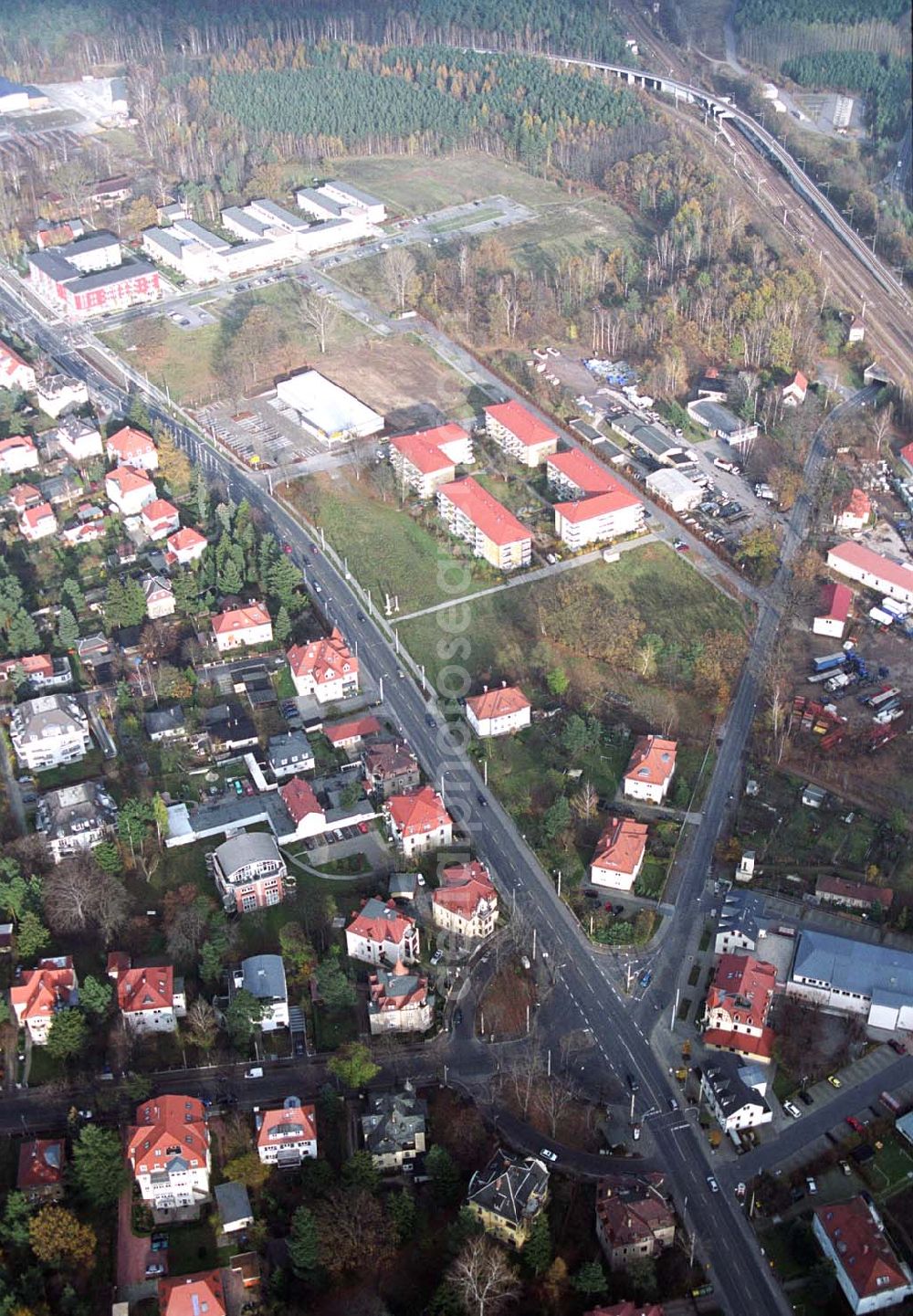 Infrared aerial photograph Dresden-Klotsche - 14.11.2004 Dresden Wohnpark der HVB Immobilien AG an der Königsbrücker Landstraße östlich des Flughafens Dresden-Klotsche.