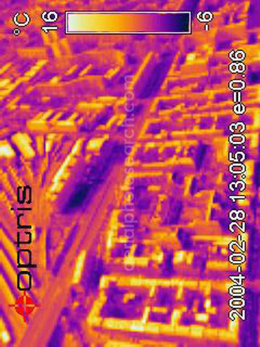 Infrared aerial photograph Berlin - Infrarot-Wärmebild vom Wohngebiet Frankfurter Allee, Fannunger Straße mit dem Oskar-Ziethen Krankenhaus in Berlin-Lichtenberg