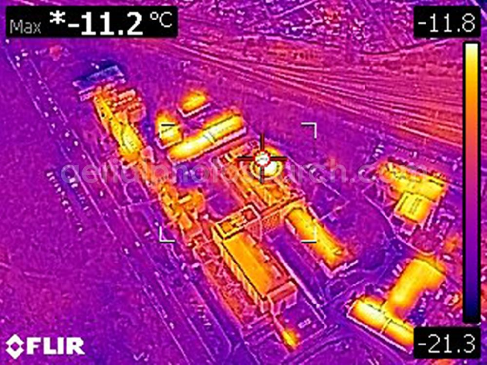 Infrared aerial photograph Eberswalde - Infrared aerial photograph of Hospital grounds of the Clinic Klinikum Barnim GmbH, Werner Forssmann Krankenhaus on Rudolf-Breitscheid-Strasse in Eberswalde in the state Brandenburg, Germany