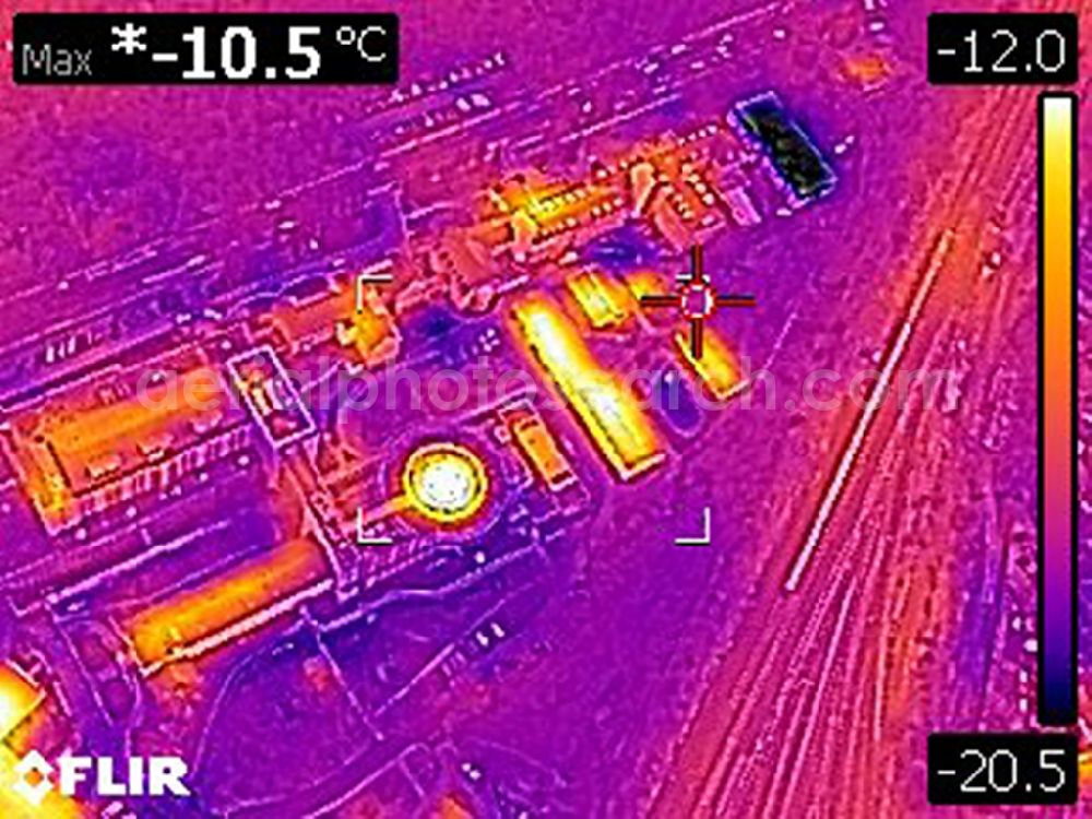 Infrared aerial photograph Eberswalde - Infrared aerial photograph of Hospital grounds of the Clinic Klinikum Barnim GmbH, Werner Forssmann Krankenhaus on Rudolf-Breitscheid-Strasse in Eberswalde in the state Brandenburg, Germany