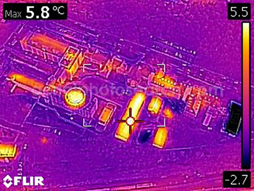 Infrared aerial photograph Eberswalde - Infrared aerial photograph of Hospital grounds of the Clinic Klinikum Barnim GmbH, Werner Forssmann Krankenhaus on Rudolf-Breitscheid-Strasse in Eberswalde in the state Brandenburg, Germany