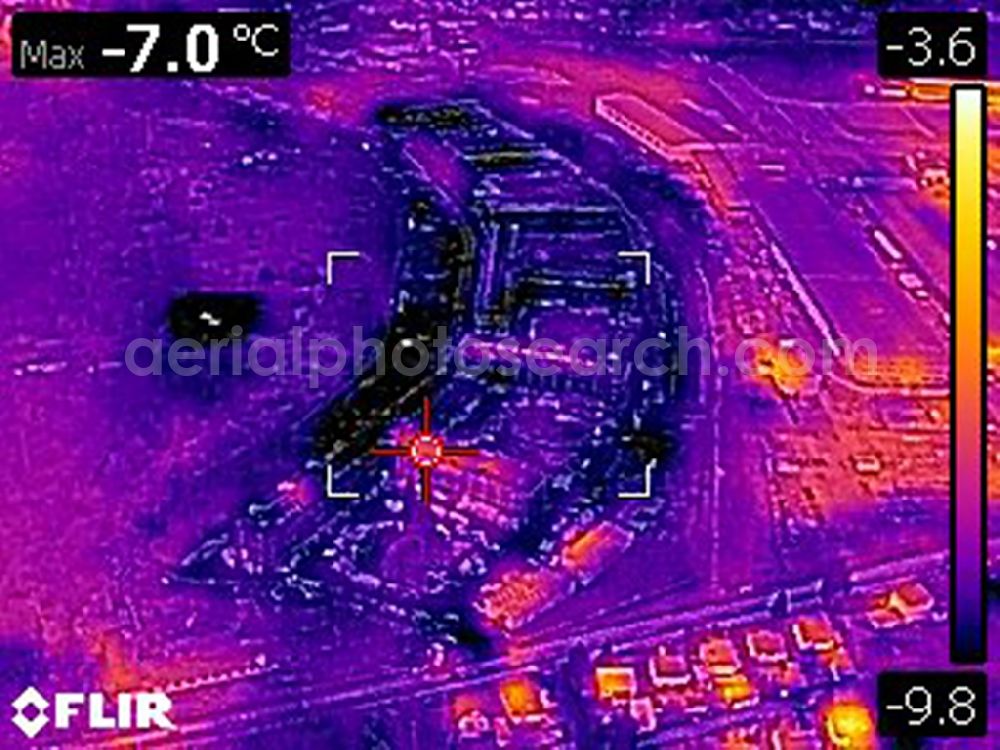 Infrared aerial photograph Bernau - Infrared aerial photograph of Construction site for the renovation and reconstruction of the building complex of the former military barracks Sanierungsgebiet Panke-Park on Schoenfelder Weg in Bernau in the state Brandenburg, Germany