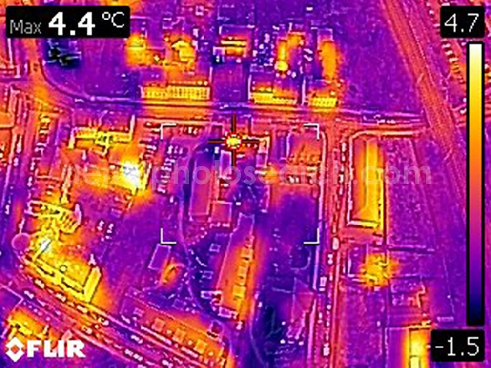 Infrared aerial photograph Bernau - Infrared aerial photograph of Residential area of a multi-family house settlement Boernicker Strasse - Ulitzkastrasse in Bernau in the state Brandenburg, Germany