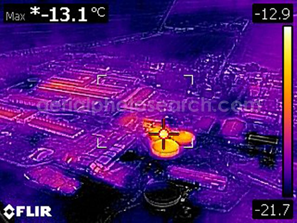 Infrared aerial photograph Albertshof - Infrared aerial photograph of Dairy plant and animal breeding stables with cows der Stadtgueter Berlin Nord KG in Albertshof in the state Brandenburg