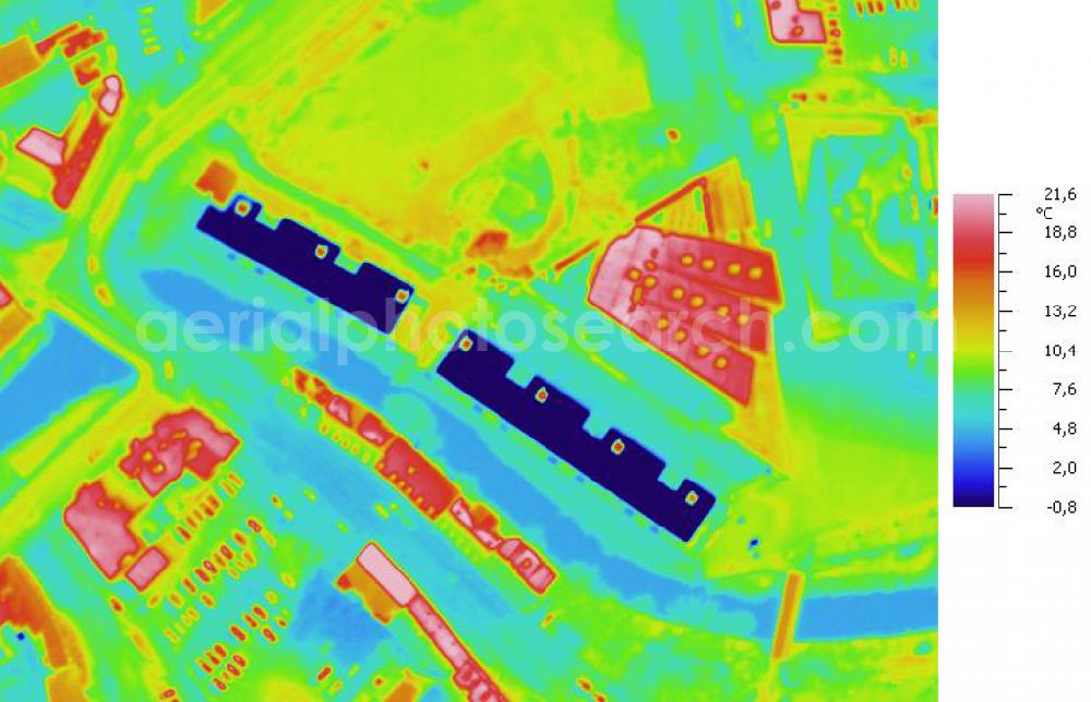 Infrared aerial photograph Halle (Saale) - Vertical view and Infrared aerial photograph of city view on down town Mansfelder Strasse, Hallorenring, Spitze and Kellnerstrasse in the district Altstadt in Halle (Saale) in the state Saxony-Anhalt, Germany