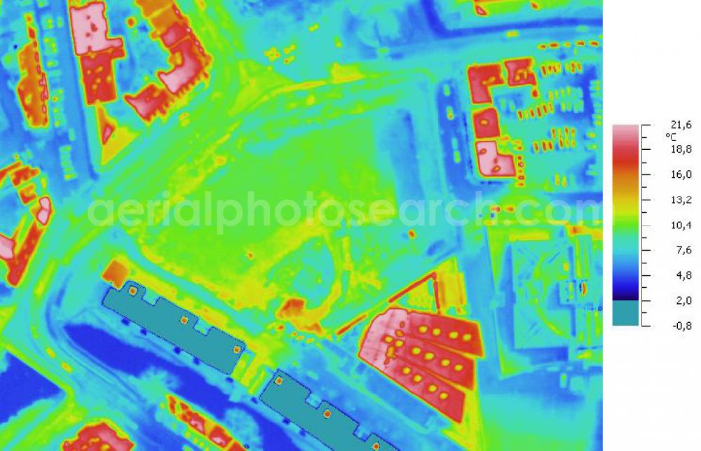 Infrared aerial photograph Halle (Saale) - Vertical view and Infrared aerial photograph of city view on down town Mansfelder Strasse, Hallorenring, Spitze and Kellnerstrasse in the district Altstadt in Halle (Saale) in the state Saxony-Anhalt, Germany