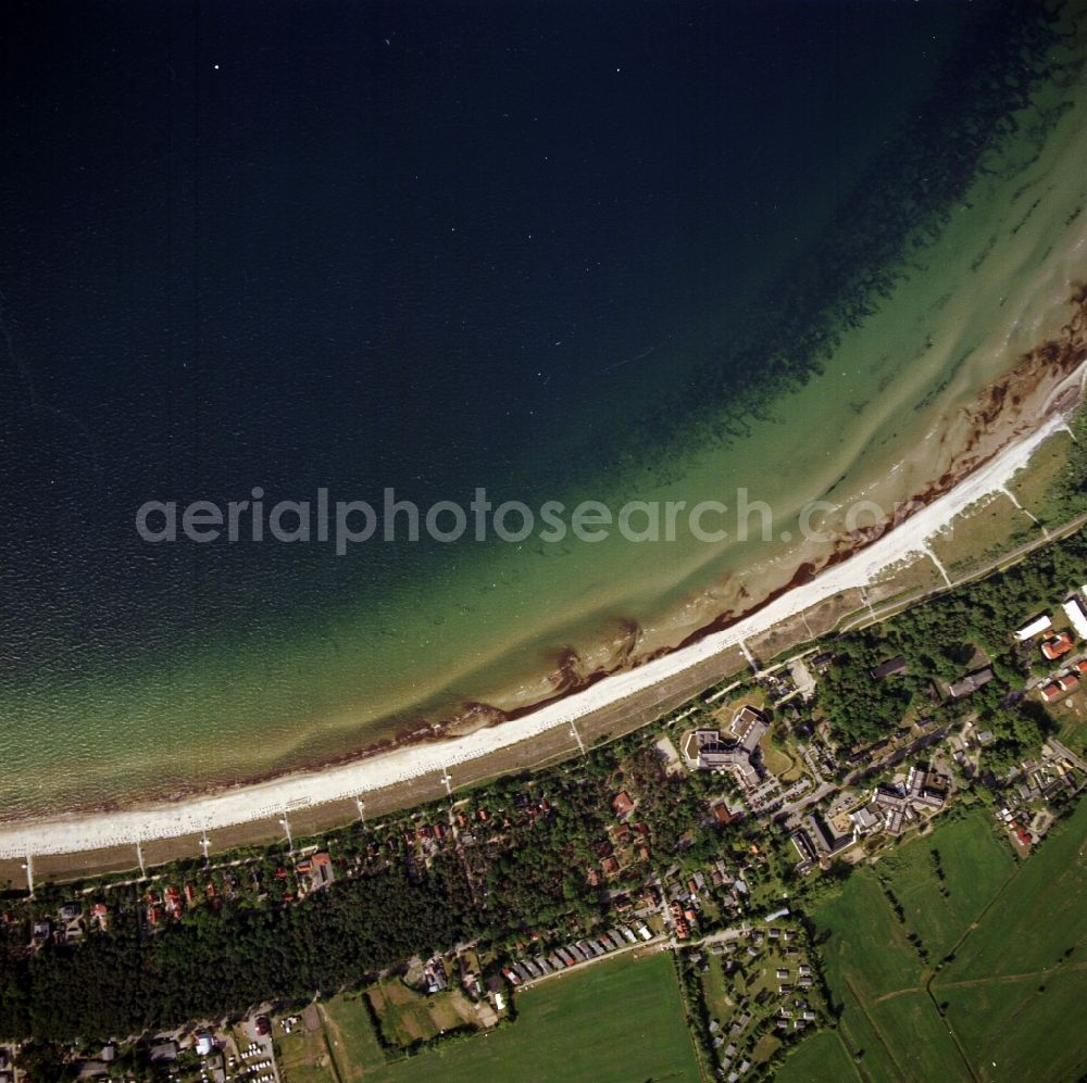 Vertical aerial photograph Ostseebad Boltenhagen - Sattelite view - Townscape on the seacoast of the Baltic Sea in Ostseebad Boltenhagen in the state Mecklenburg - Western Pomerania