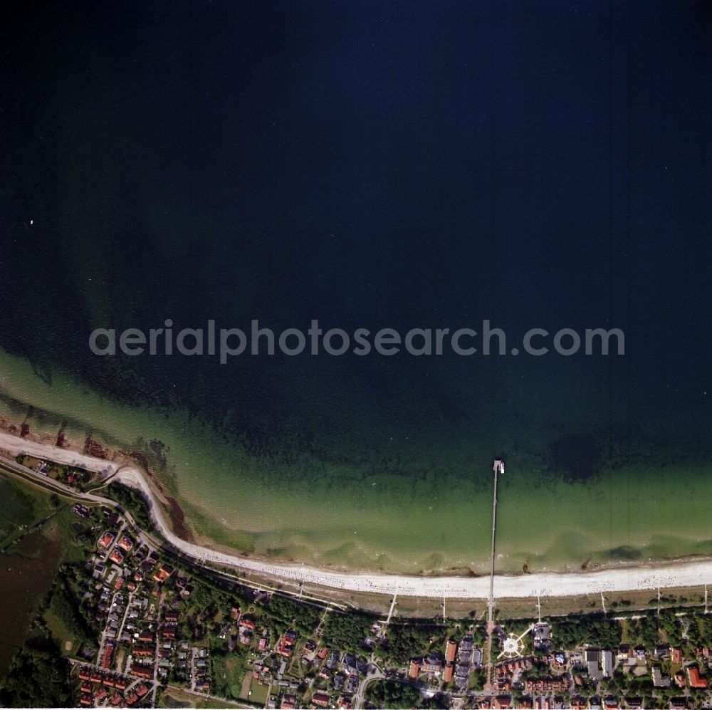 Vertical aerial photograph Ostseebad Boltenhagen - Sattelite view - Townscape on the seacoast of the Baltic Sea in Ostseebad Boltenhagen in the state Mecklenburg - Western Pomerania