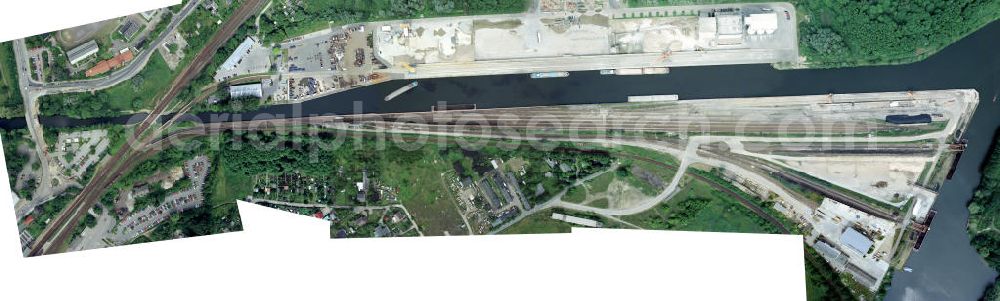 Vertical aerial photograph KÖNIGS WUSTERHAUSEN - Senkrechtluftbild des Areales Binnenhafen Königs Wusterhausen. Vertical aerial photograph of the area inland Port of Königs Wusterhausen.