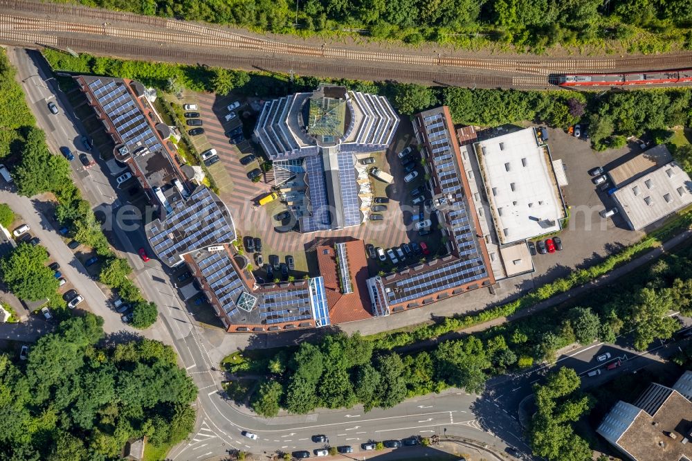 Vertical aerial photograph Dortmund - Vertical aerial view from the satellite perspective of the Building of the retirement center SENATOR Senioren- and Pflegeeinrichtungen GmbH Im Defdahl in Dortmund in the state North Rhine-Westphalia, Germany