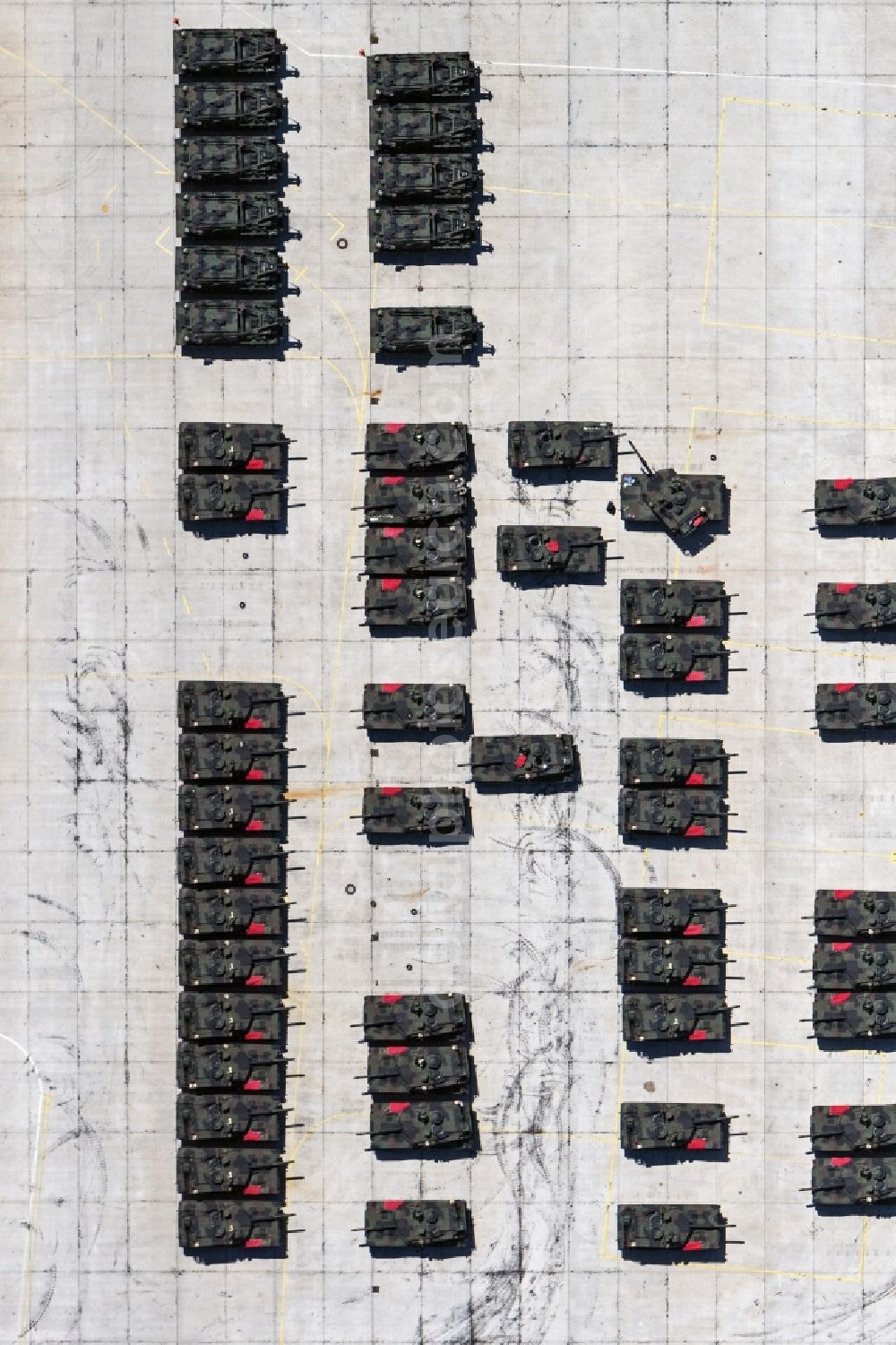 Vertical aerial photograph Mannheim - Vertical aerial view from the satellite perspective of the building complex of the US army - military barracks Coleman Baracks in Mannheim in the state Baden-Wurttemberg, Germany