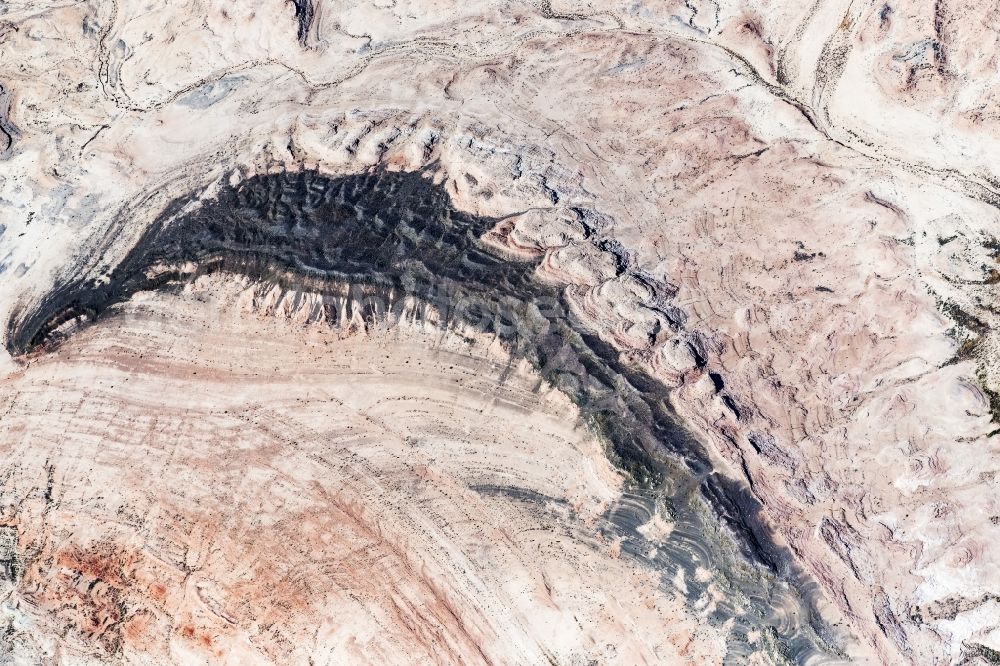 Vertical aerial photograph Stewarts Point - Vertical aerial view from the satellite perspective of the sand and desert landscape in Stewarts Point in Nevada, United States of America