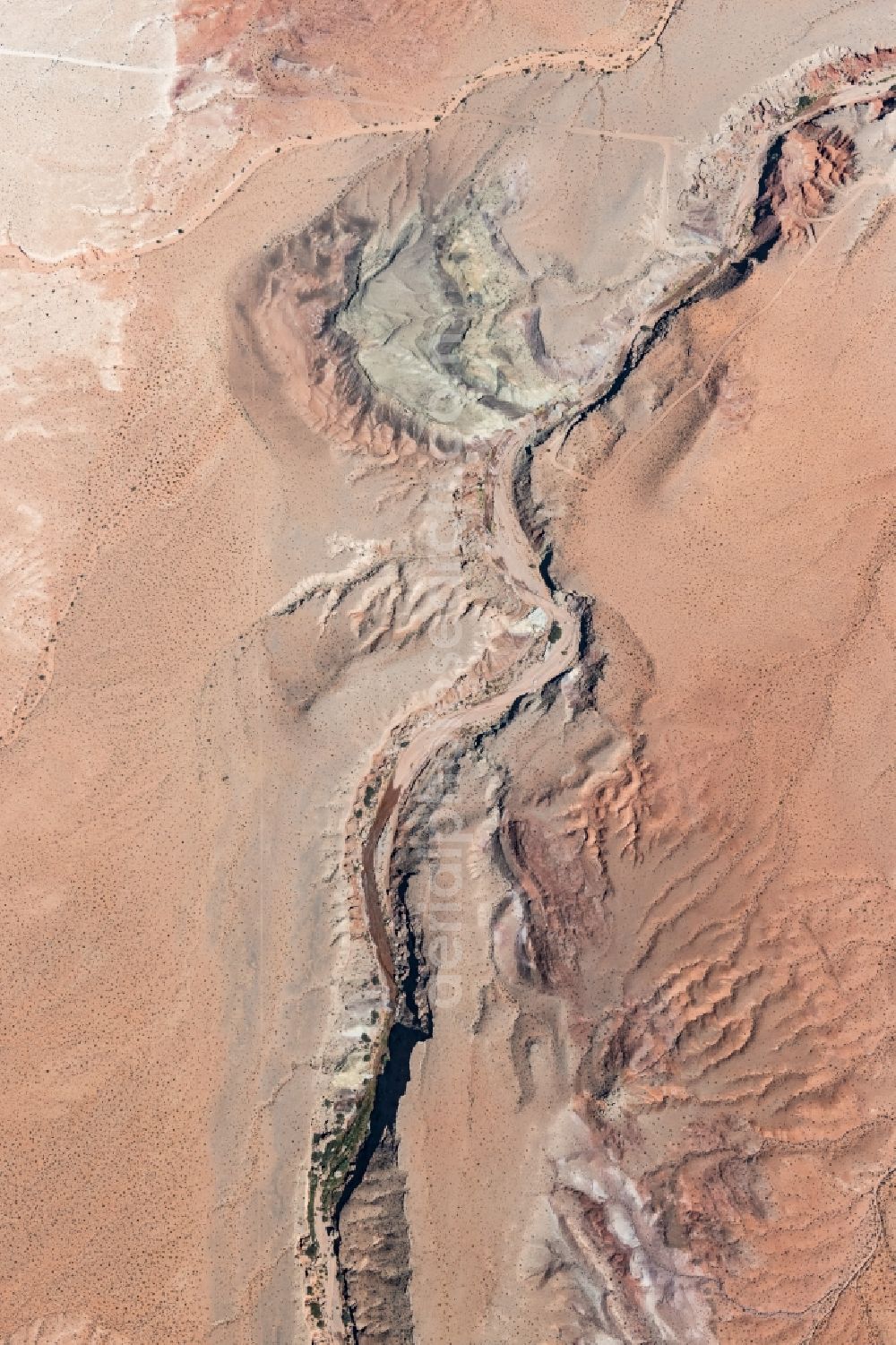 Vertical aerial photograph Stewarts Point - Vertical aerial view from the satellite perspective of the sand and desert landscape in Stewarts Point in Nevada, United States of America