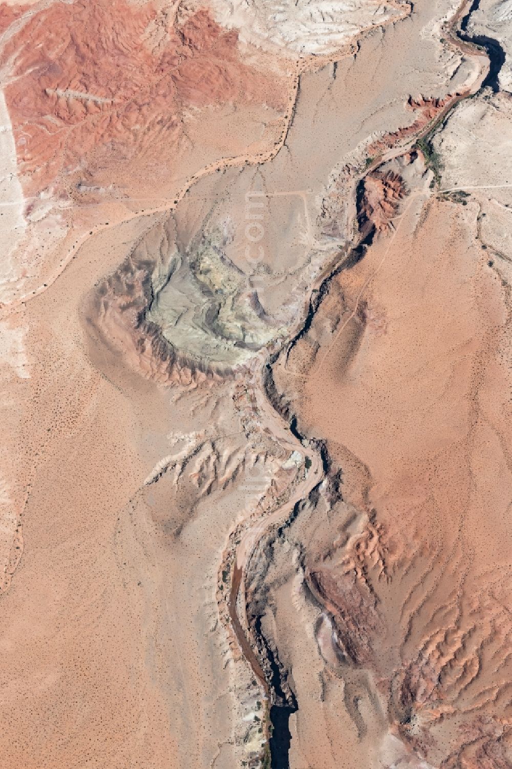 Vertical aerial photograph Stewarts Point - Vertical aerial view from the satellite perspective of the sand and desert landscape in Stewarts Point in Nevada, United States of America