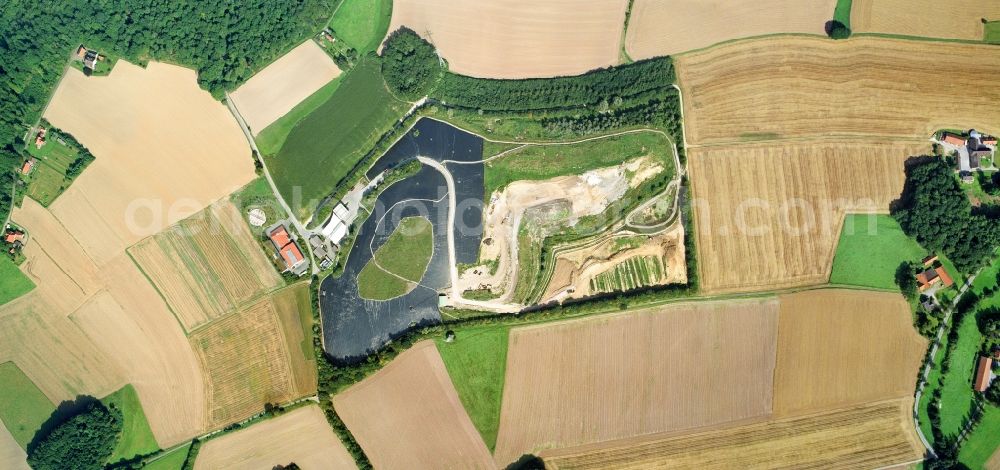 Vertical aerial photograph Hellsiek - View of the composite landfill Hellsiek, a landfill waste disposal GmbH Lippe in North Rhine-Westphalia